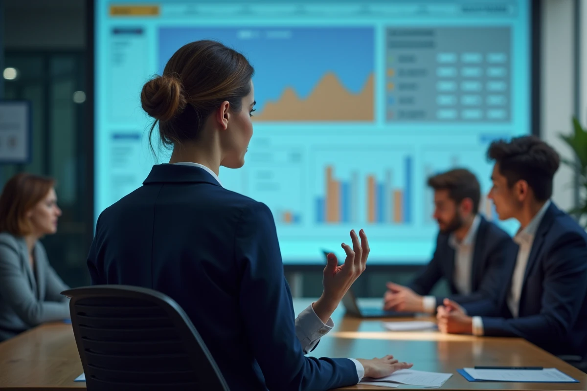 Jeune analyste de données lors d