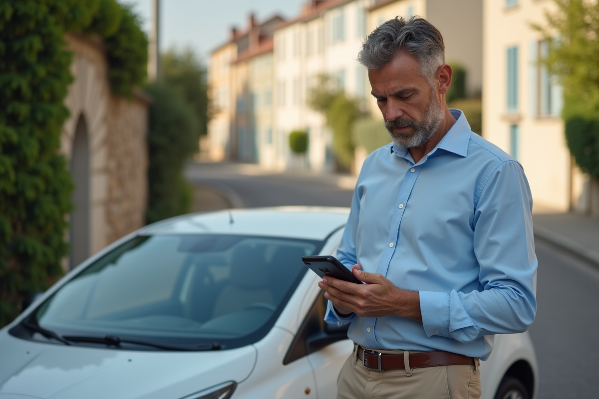 Homme français comparant devis d