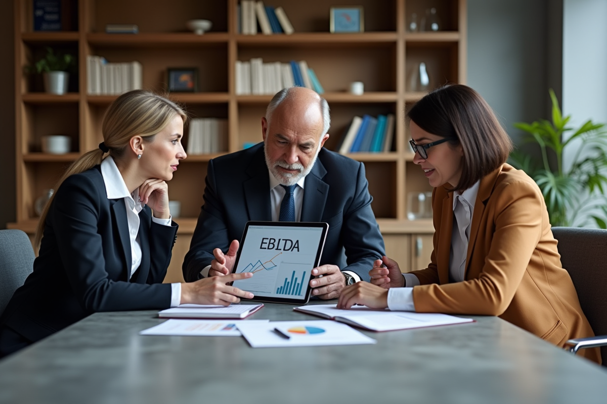 Groupe de professionnels financiers discutant autour d
